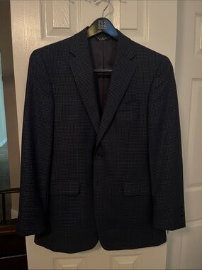 Jos. A. Bank Navy/Tan Checked Sport Coat